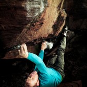 tim climbing at back bowden - photo by sean bell
